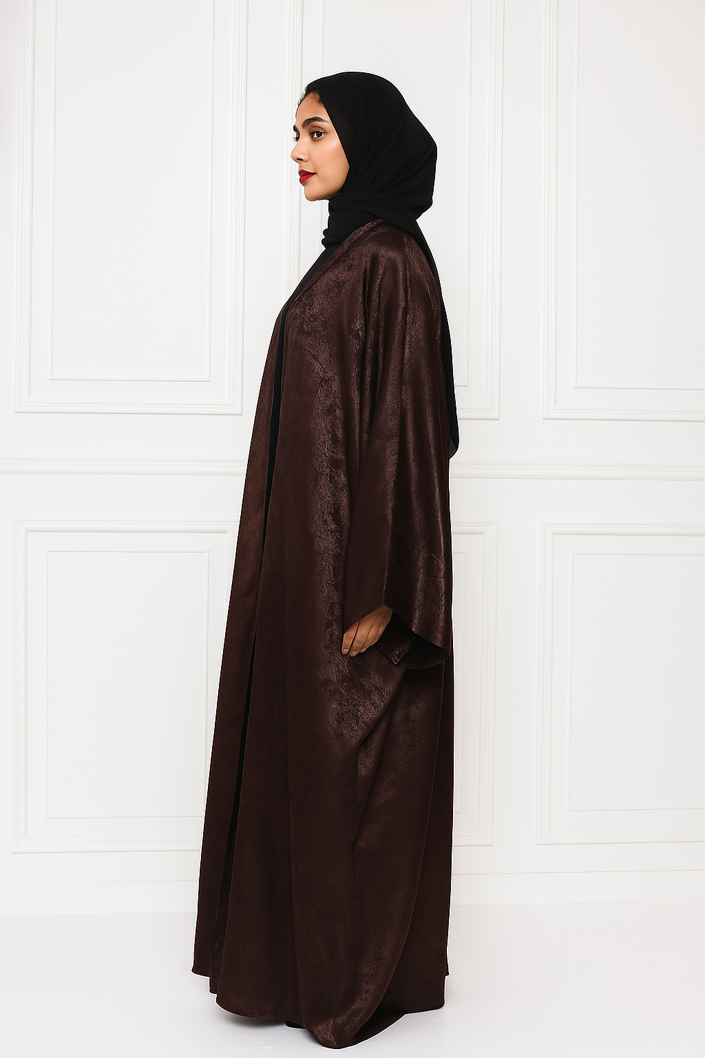 Bronzing Elegance Abaya – Luxury Modest Outerwear