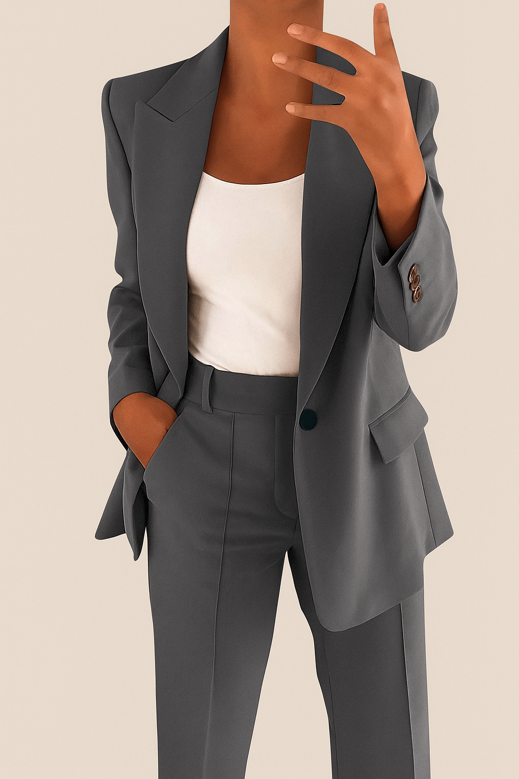 Merayla Luxe Power Suit – Elegant Two-Piece Blazer Set for Women