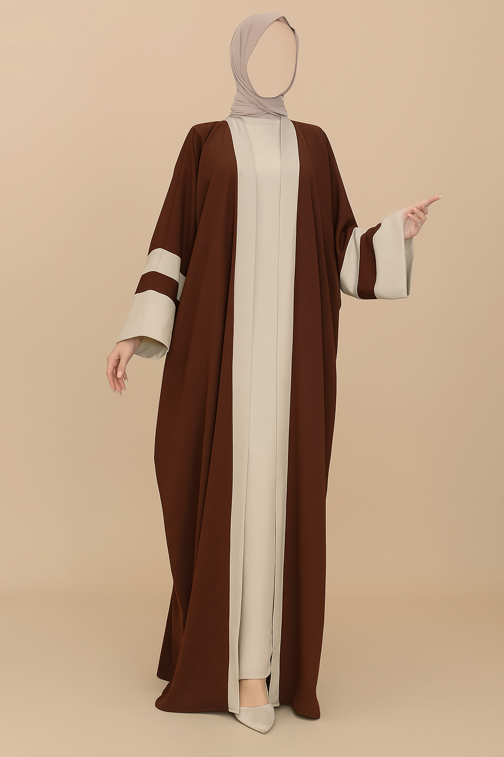 Merayla Signature Two-Piece Abaya Set – Elegant & Timeless Modesty