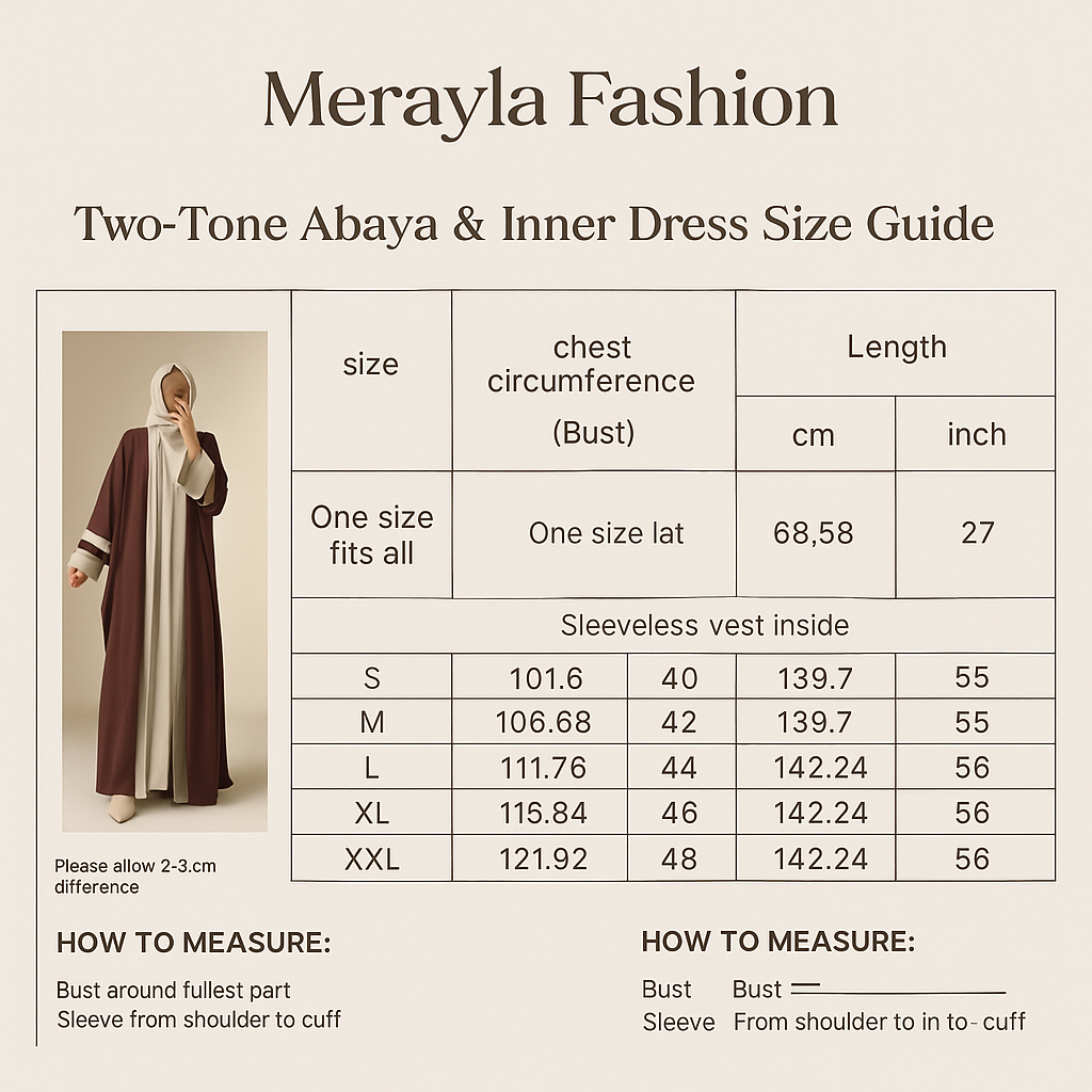 Merayla Signature Two-Piece Abaya Set – Elegant & Timeless Modesty